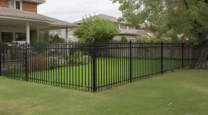 A backyard in Caloundra with Aluminium Fence