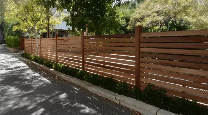 Suburban area in Caloundra with Timber Fence